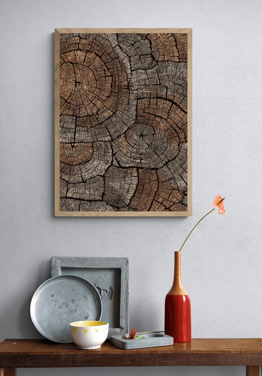 Wood Grain Texture Poster. — room view 3