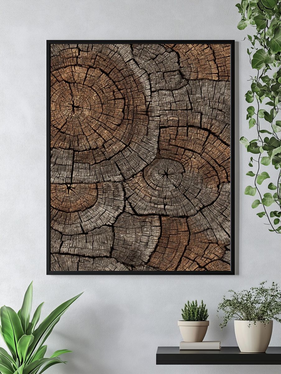 Wood Grain Texture Poster. — room view 4