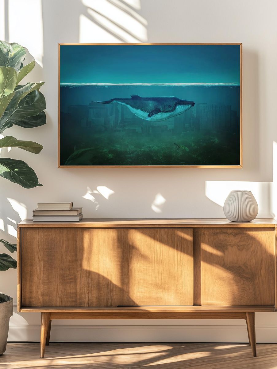 Blue Whale painting. — room view 3