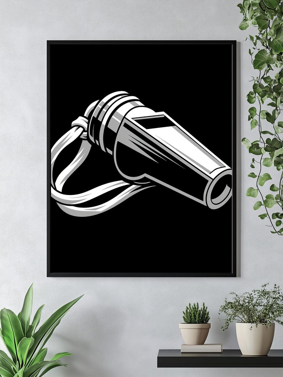 Whistle Graphic Poster. — room view 4