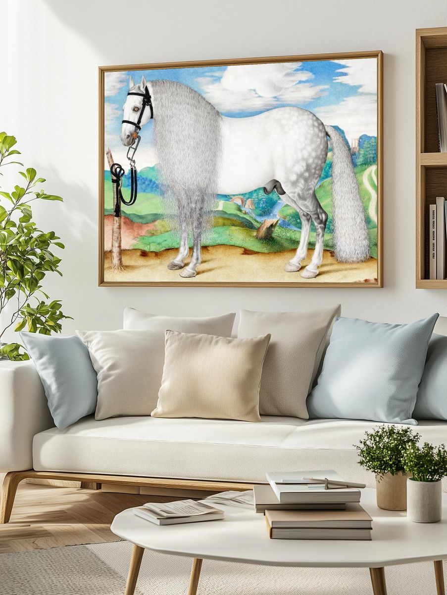 White Horse Surrealist Print. — room view 2