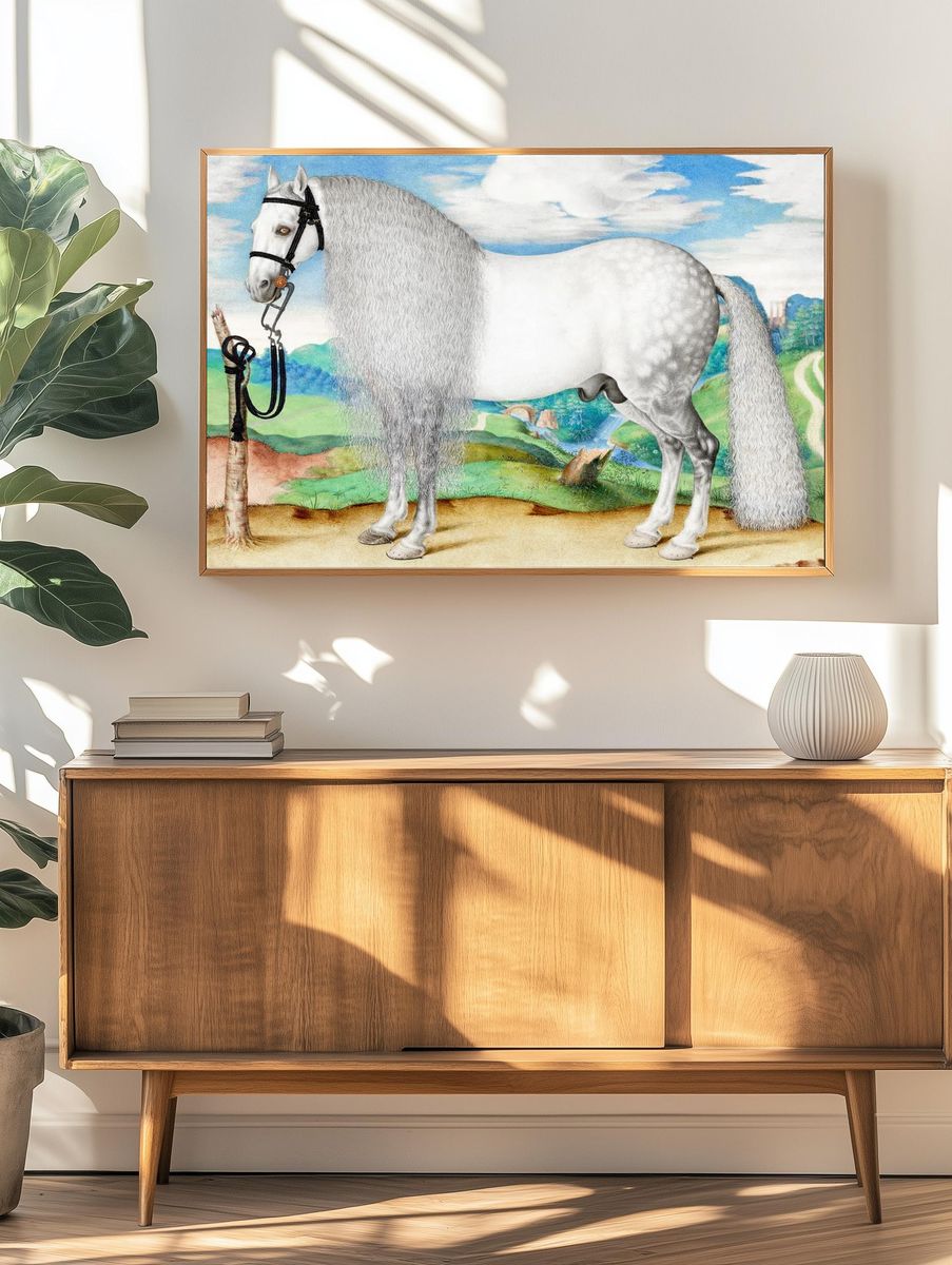 White Horse Surrealist Print. — room view 3