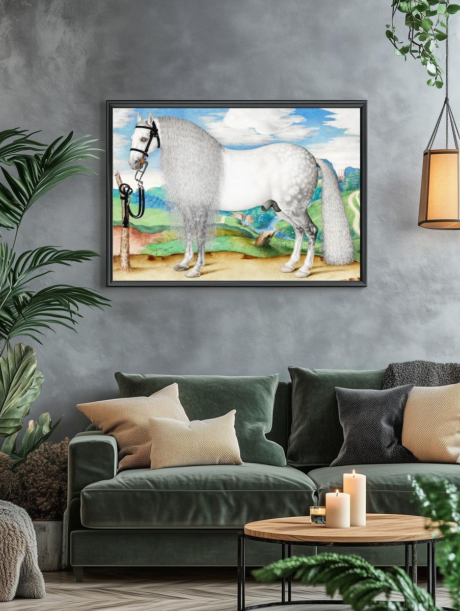 White Horse Surrealist Print. — room view 4