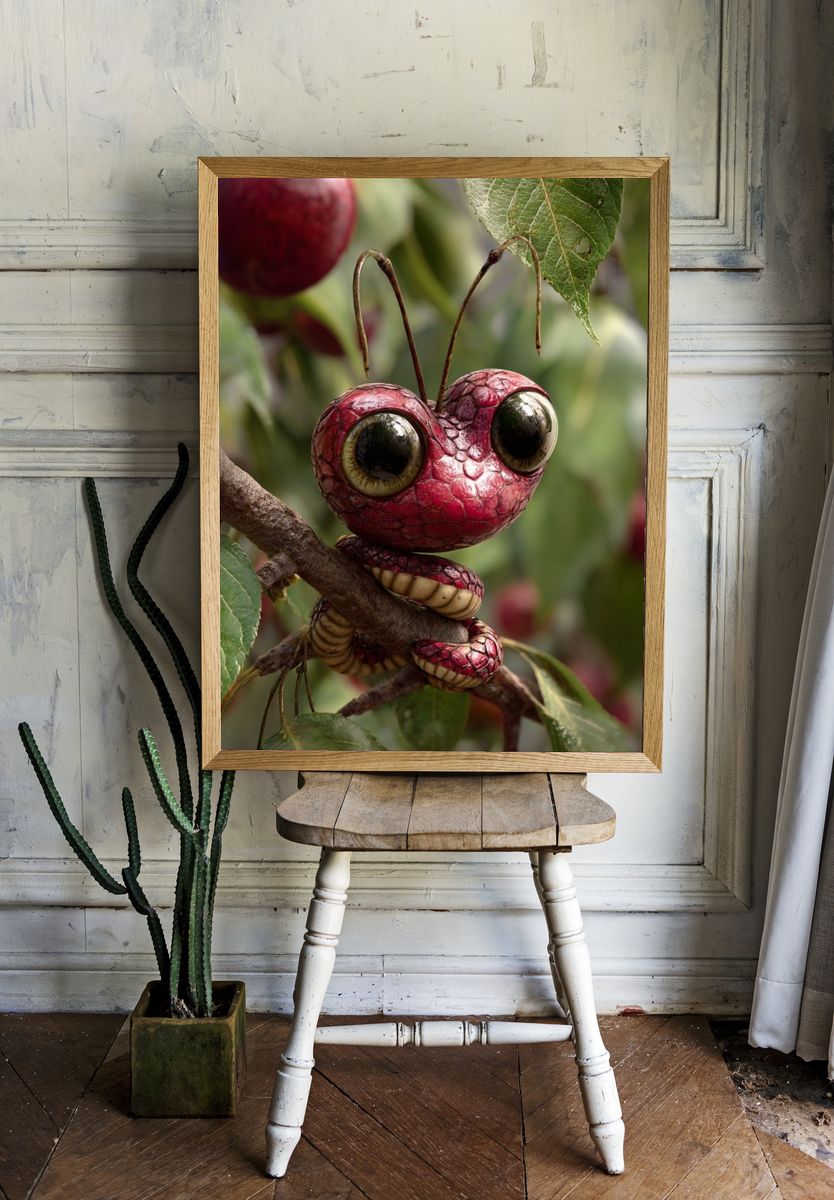 Whimsical Insect Character — Illustration Print. — room view 1