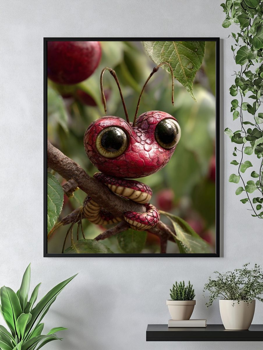 Whimsical Insect Character — Illustration Print. — room view 4