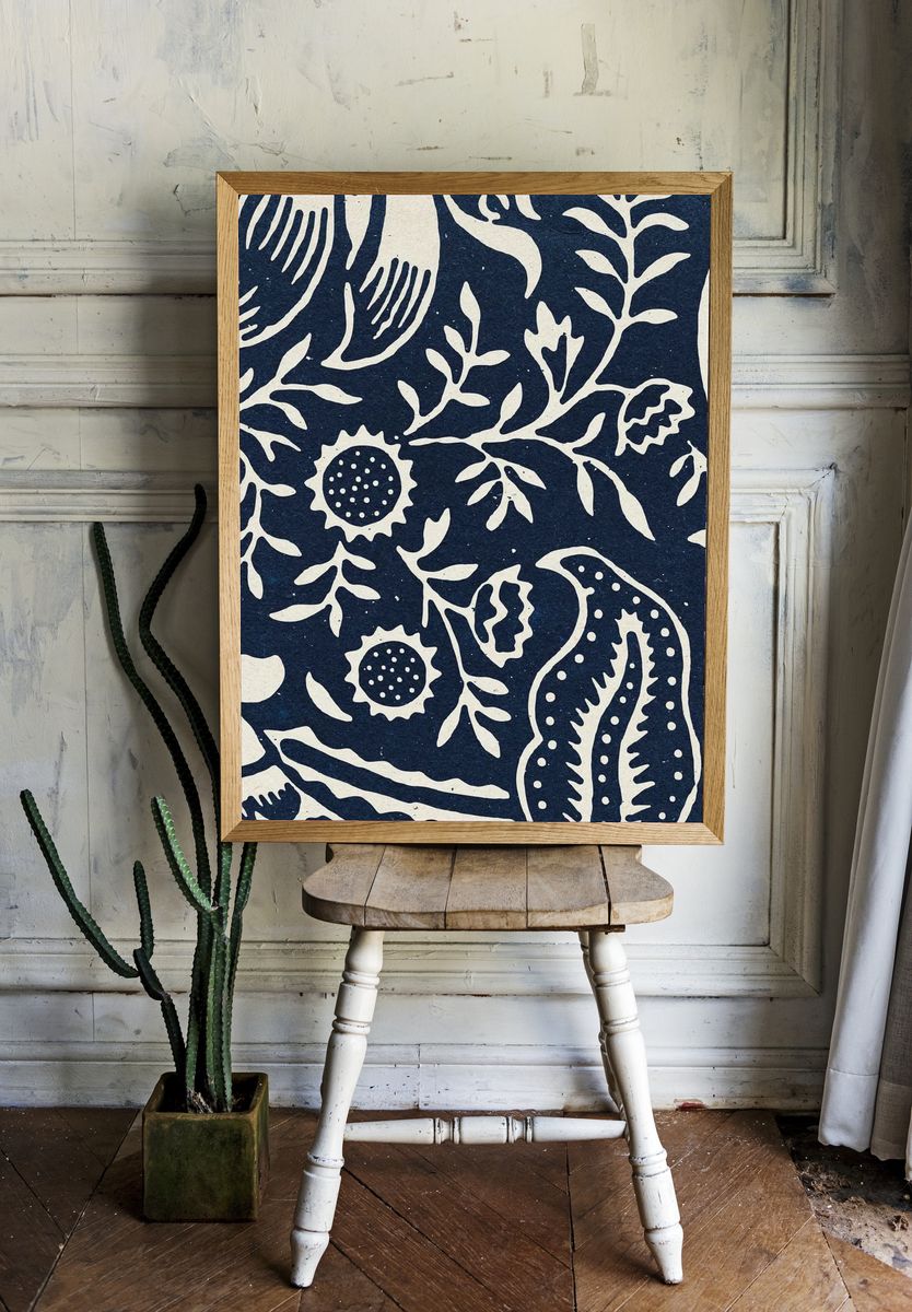 Vintage floral ornament seamless pattern. room preview