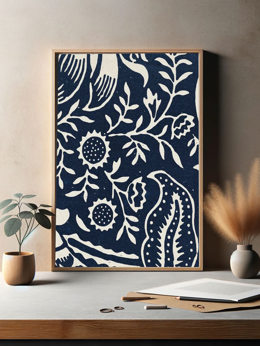 Vintage floral ornament seamless pattern. — room view 2