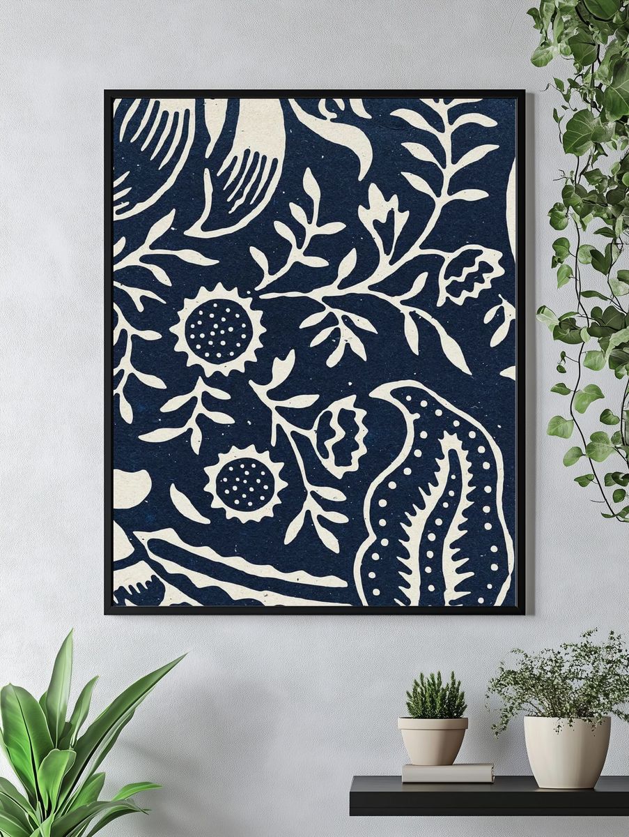 Vintage floral ornament seamless pattern. — room view 4