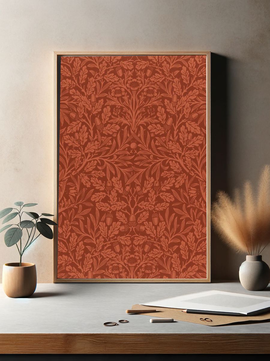 Acorns oak leaves design (1880). — room view 2
