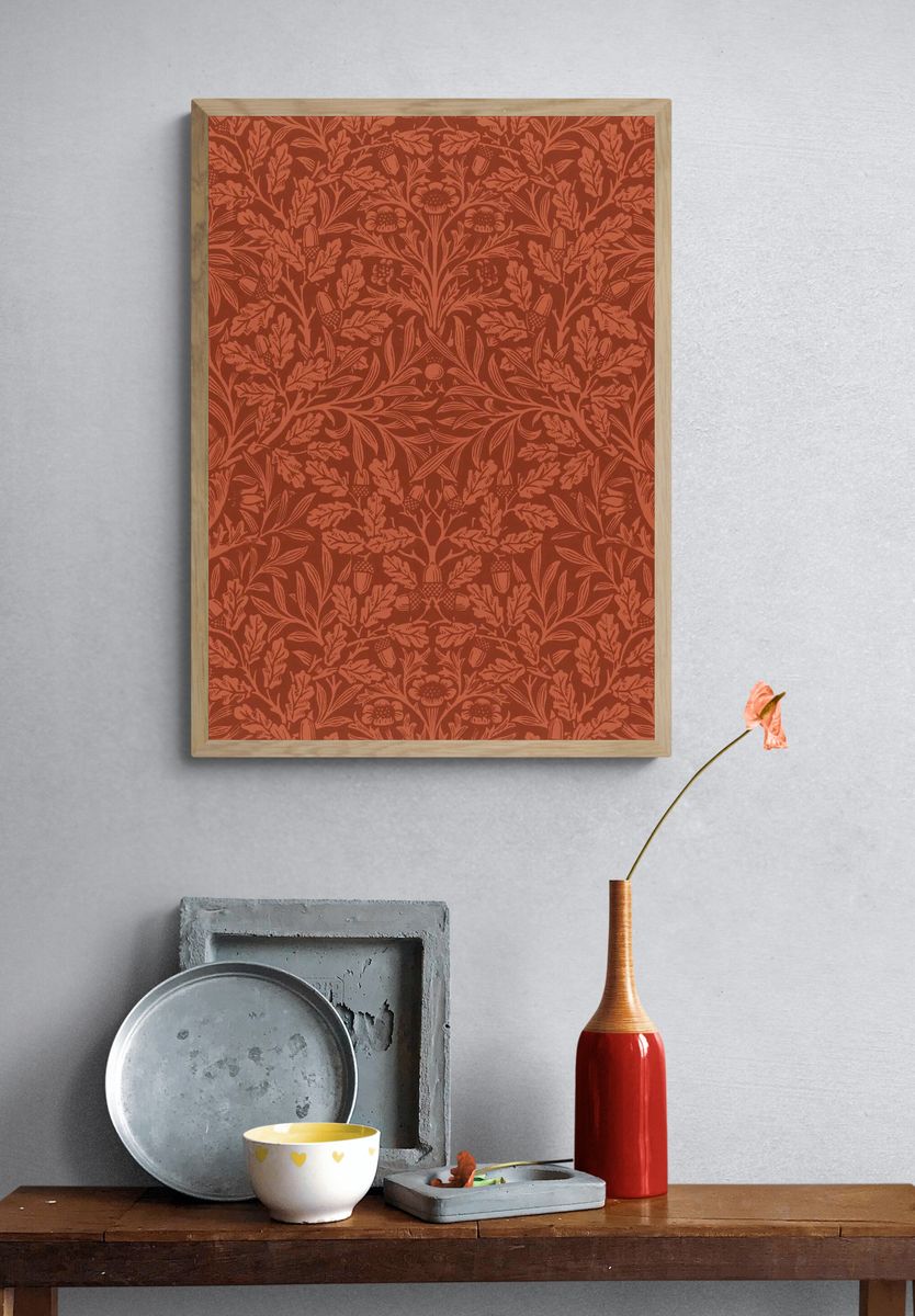 Acorns oak leaves design (1880). — room view 3