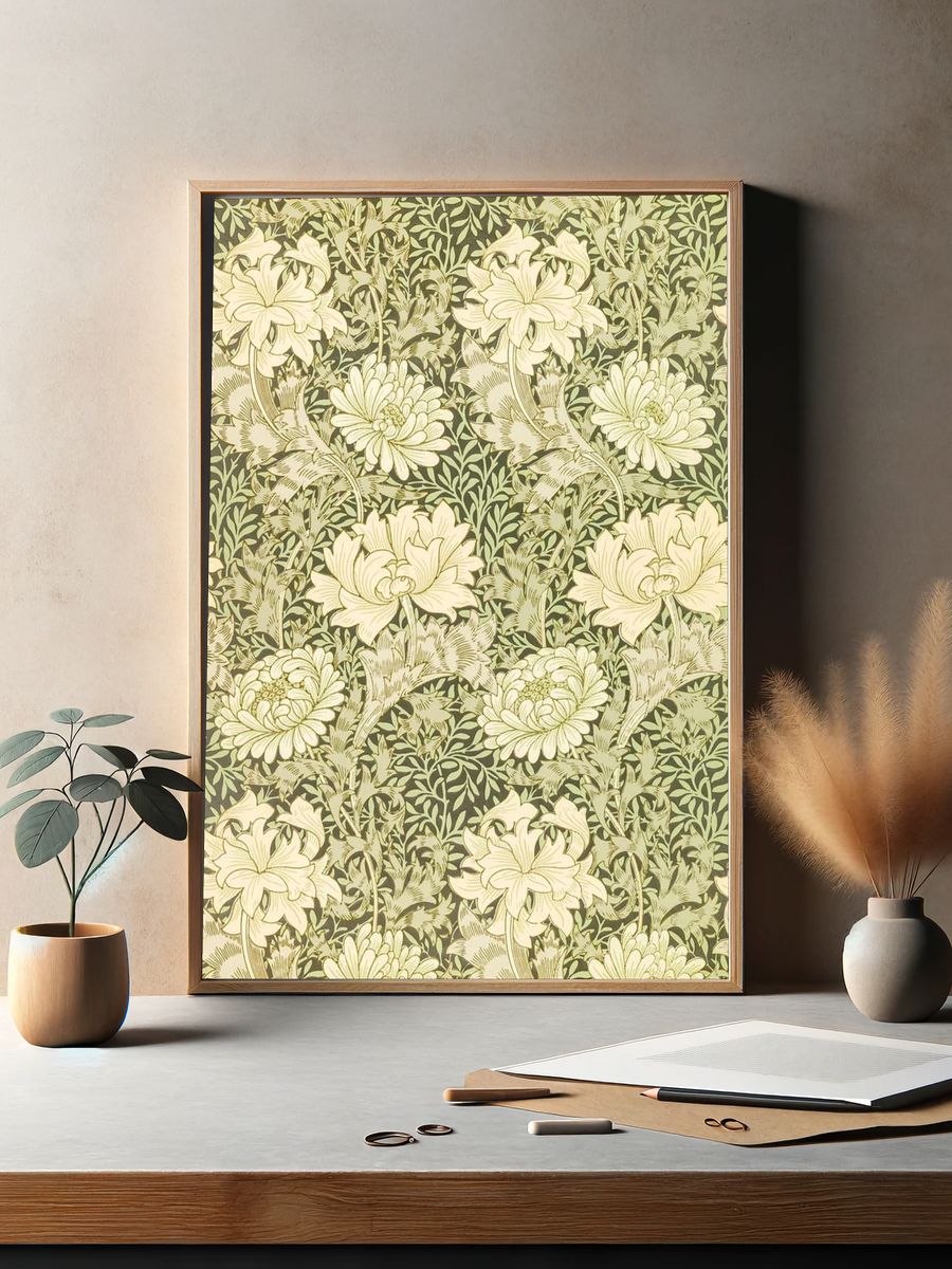 Chrysanthemum by William Morris (1877) — Art Print. — room view 2