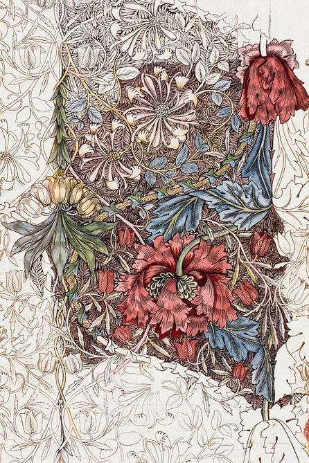 Honeysuckle by William Morris (1874) — Art Print. poster detail