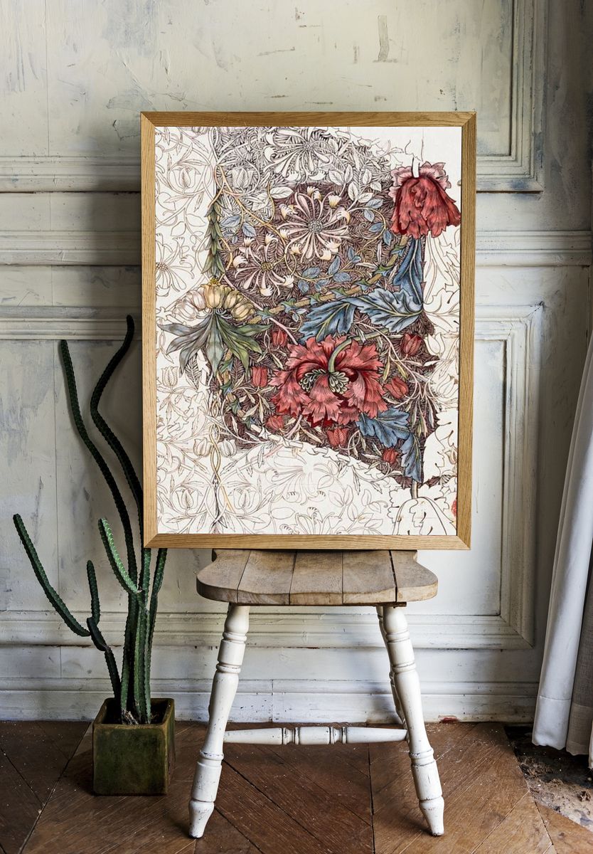 Honeysuckle by William Morris (1874) — Art Print. — room view 1