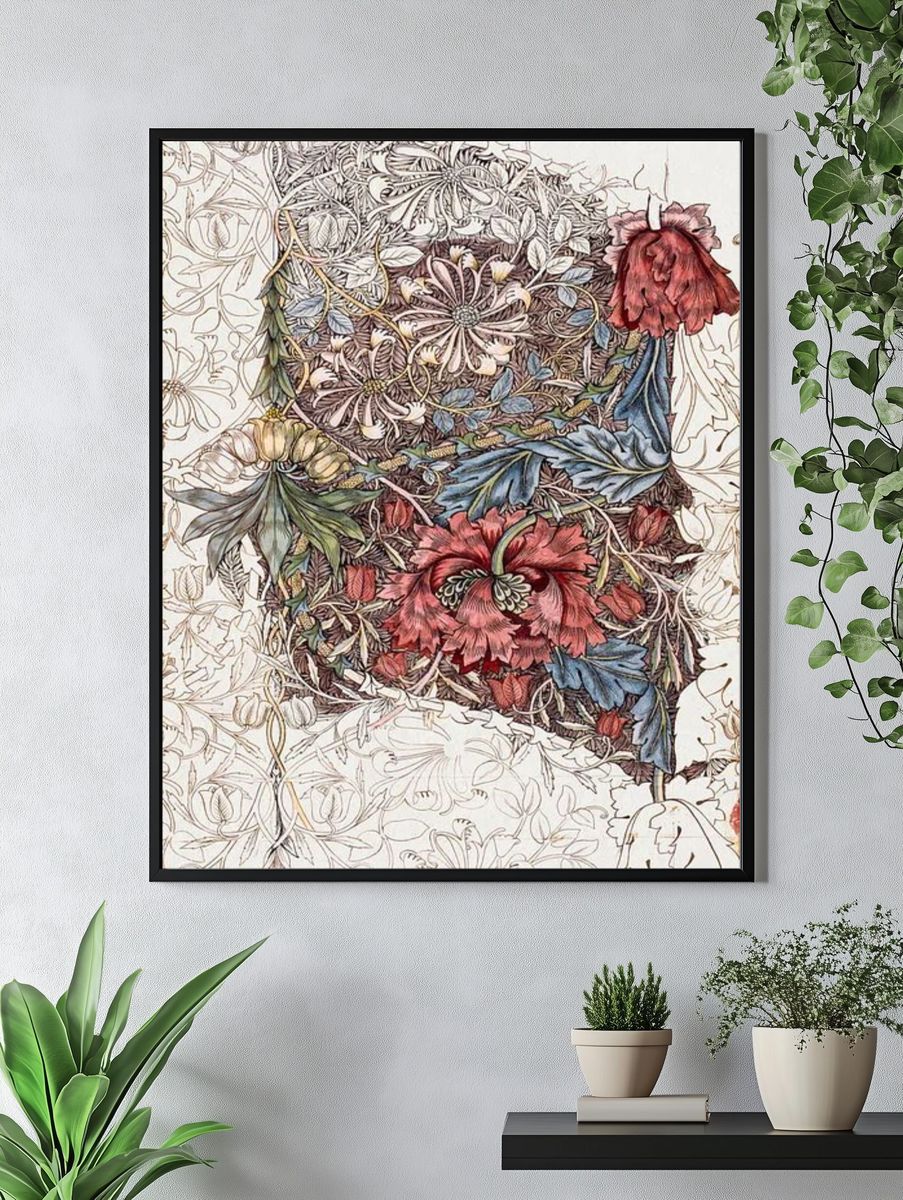 Honeysuckle by William Morris (1874) — Art Print. — room view 4