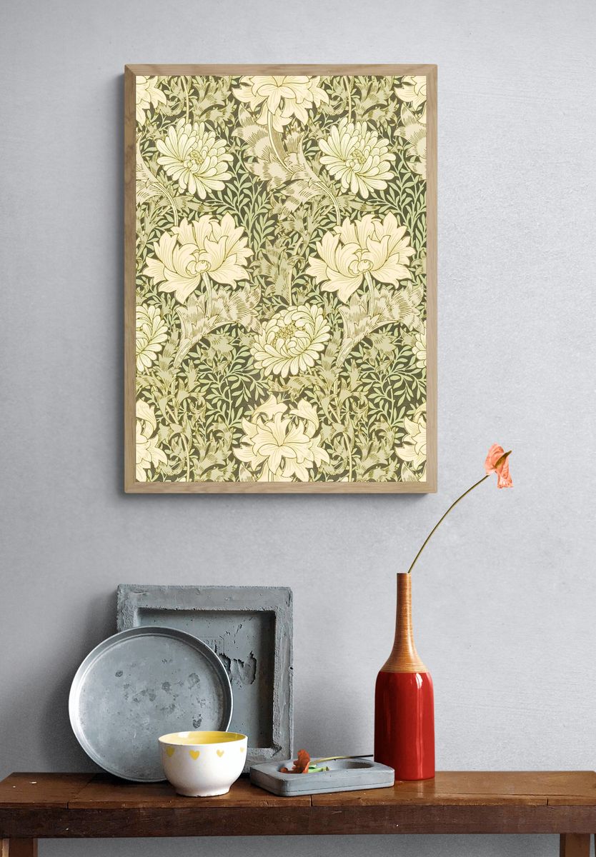William Morris's vintage chrysanthemum flower. — room view 3