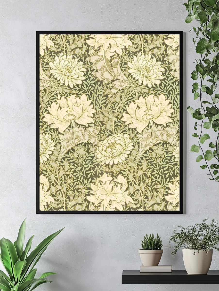 William Morris's vintage chrysanthemum flower. — room view 4
