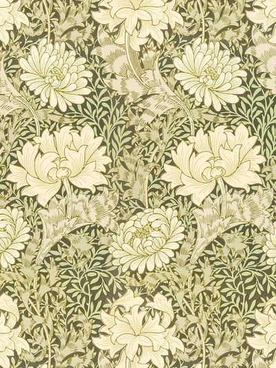 William Morris's vintage chrysanthemum flower. poster