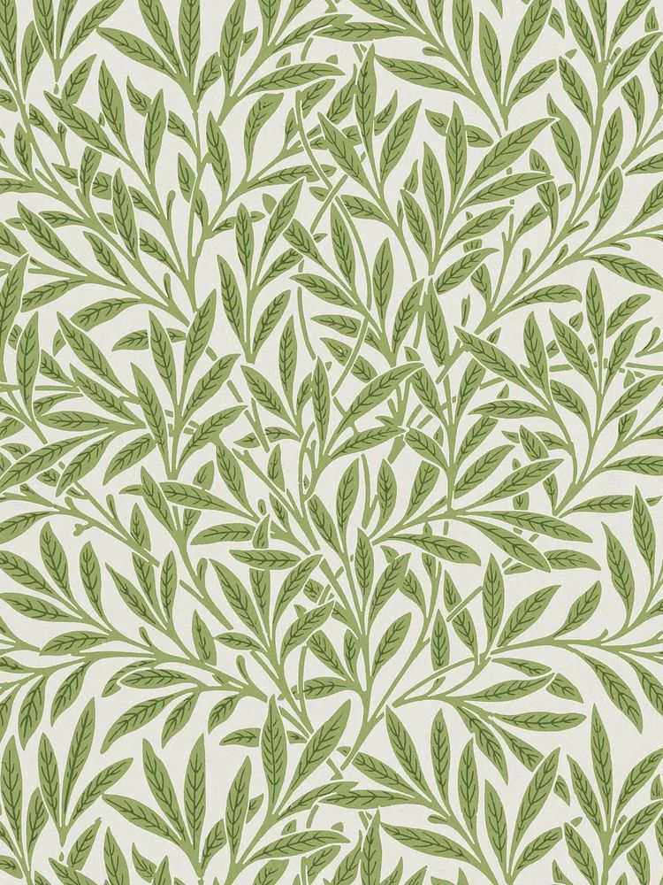 William Morris's vintage willow leaves. poster — botanical art
