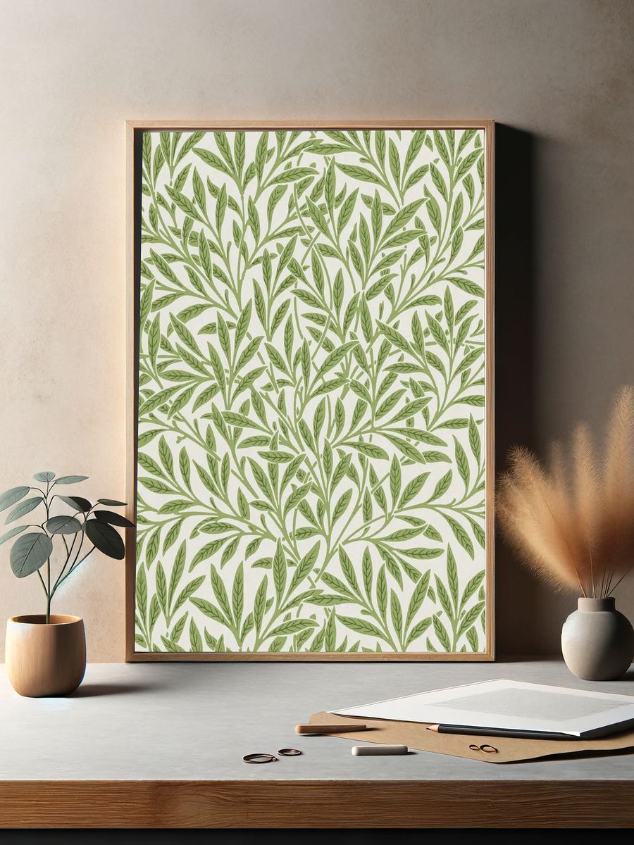 William Morris's vintage willow leaves. — room view 2