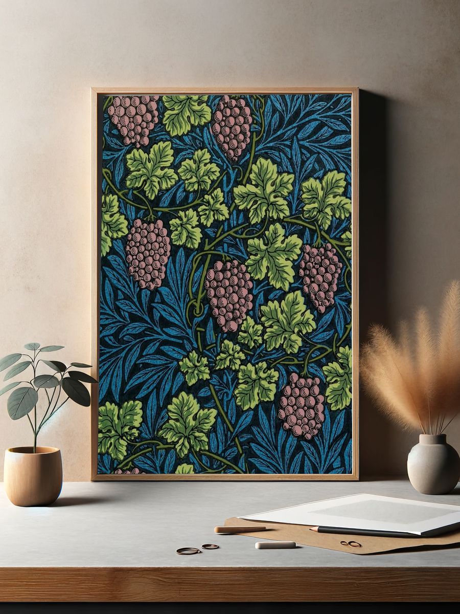 William Morris's Vintage grapes vines. — room view 2