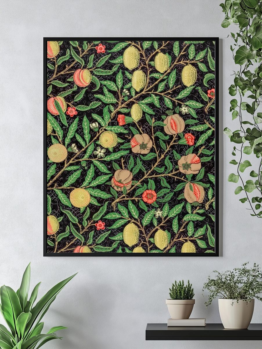 William Morris's vintage pomegranate flowers. — room view 4