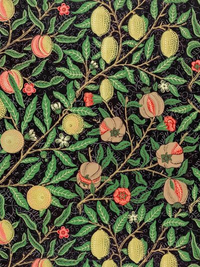 William Morris's vintage pomegranate flowers.
