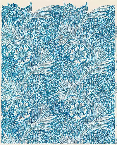 William Morris 's (1834-1896) Blue. poster