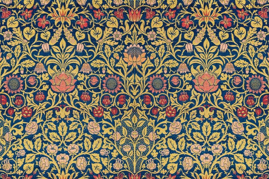 William Morris 's Violet Columbine. poster detail
