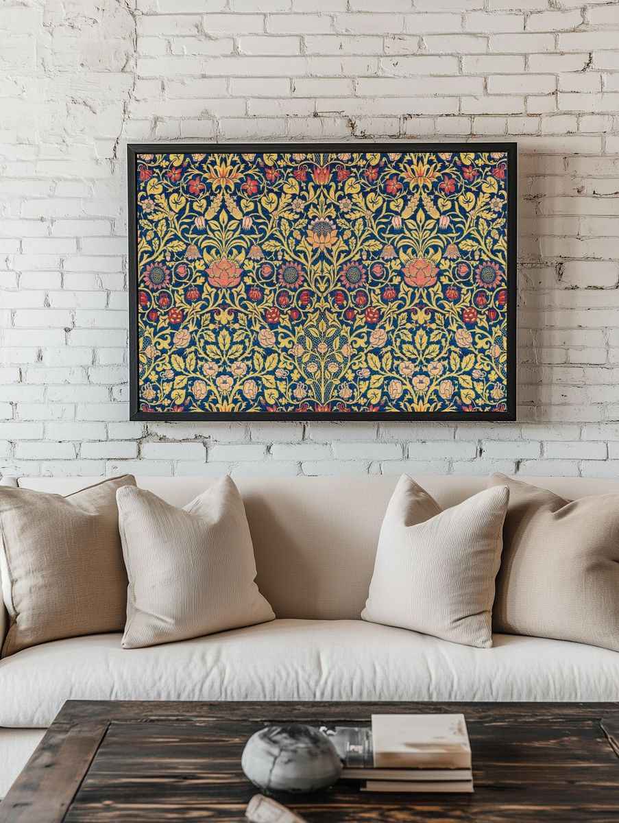 William Morris 's Violet Columbine. room preview
