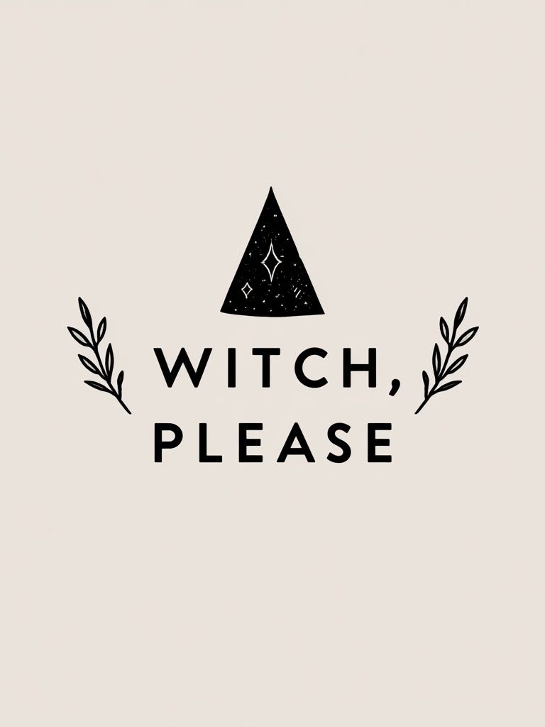 Witch, Please Typography Poster. poster detail