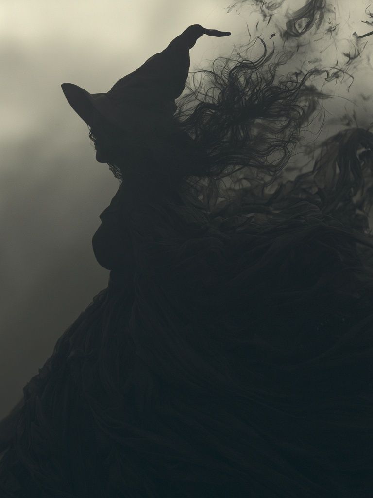 Witch Silhouette Smoke Poster. poster detail