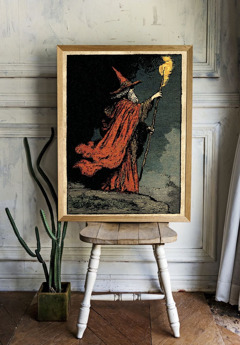 Wizard with Flame — Vintage Print room preview