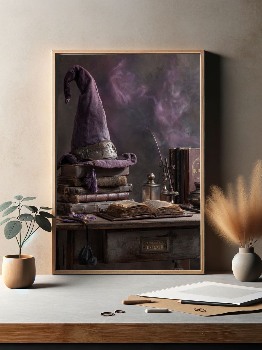 Wizard Hat Still Life Poster. — room view 2