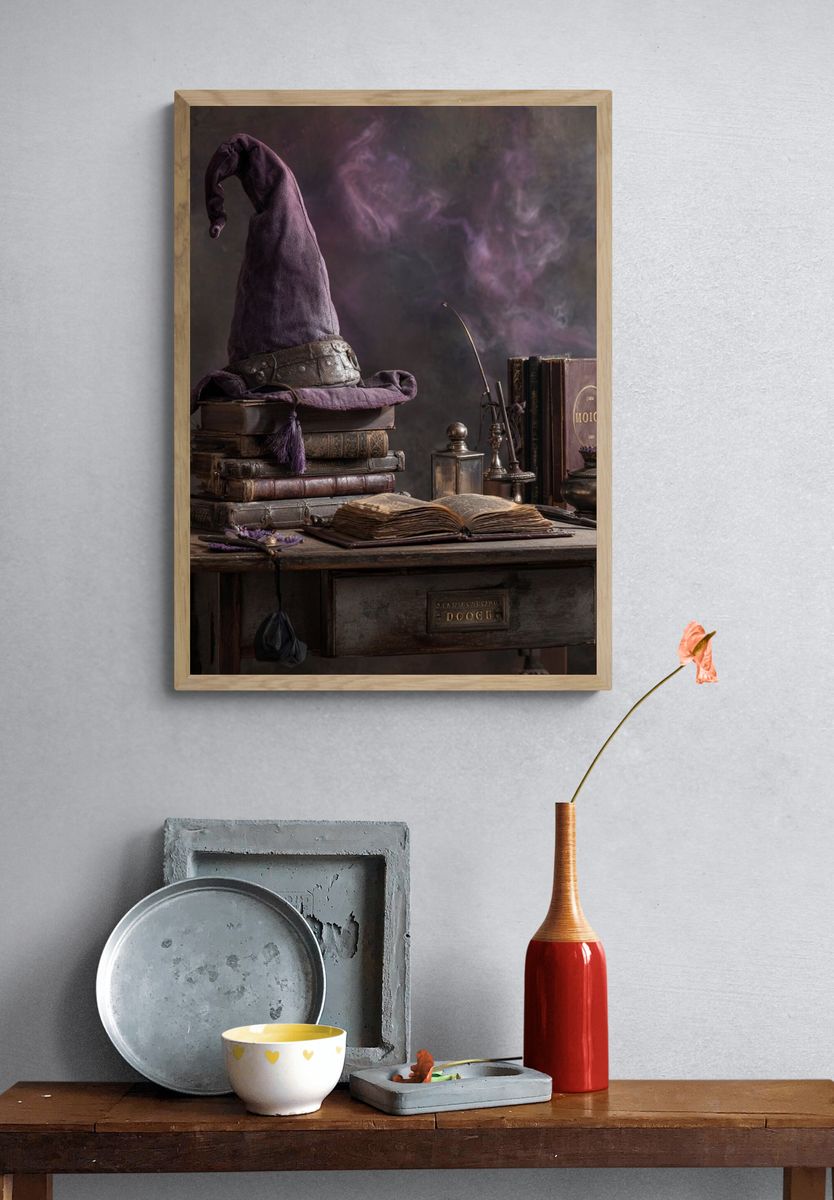 Wizard Hat Still Life Poster. — room view 3