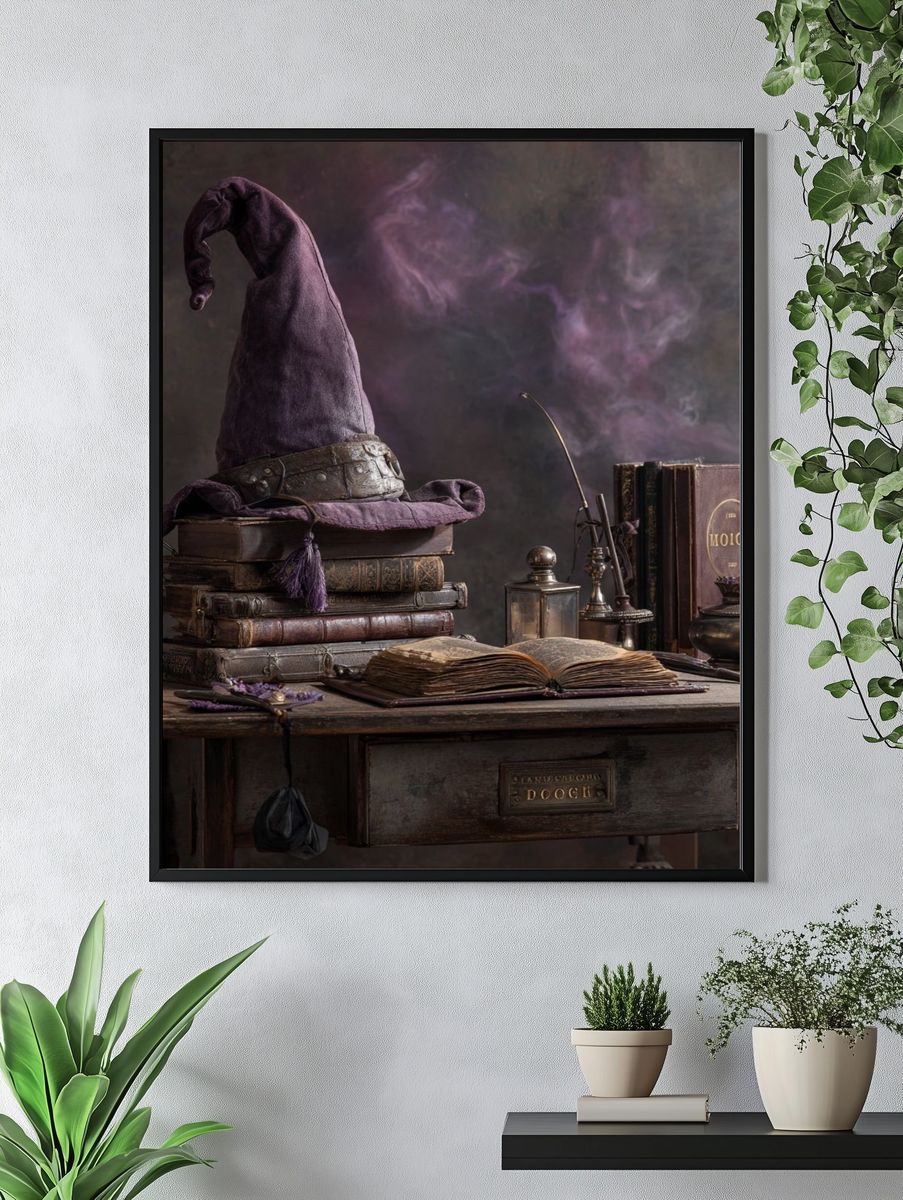 Wizard Hat Still Life Poster. — room view 4