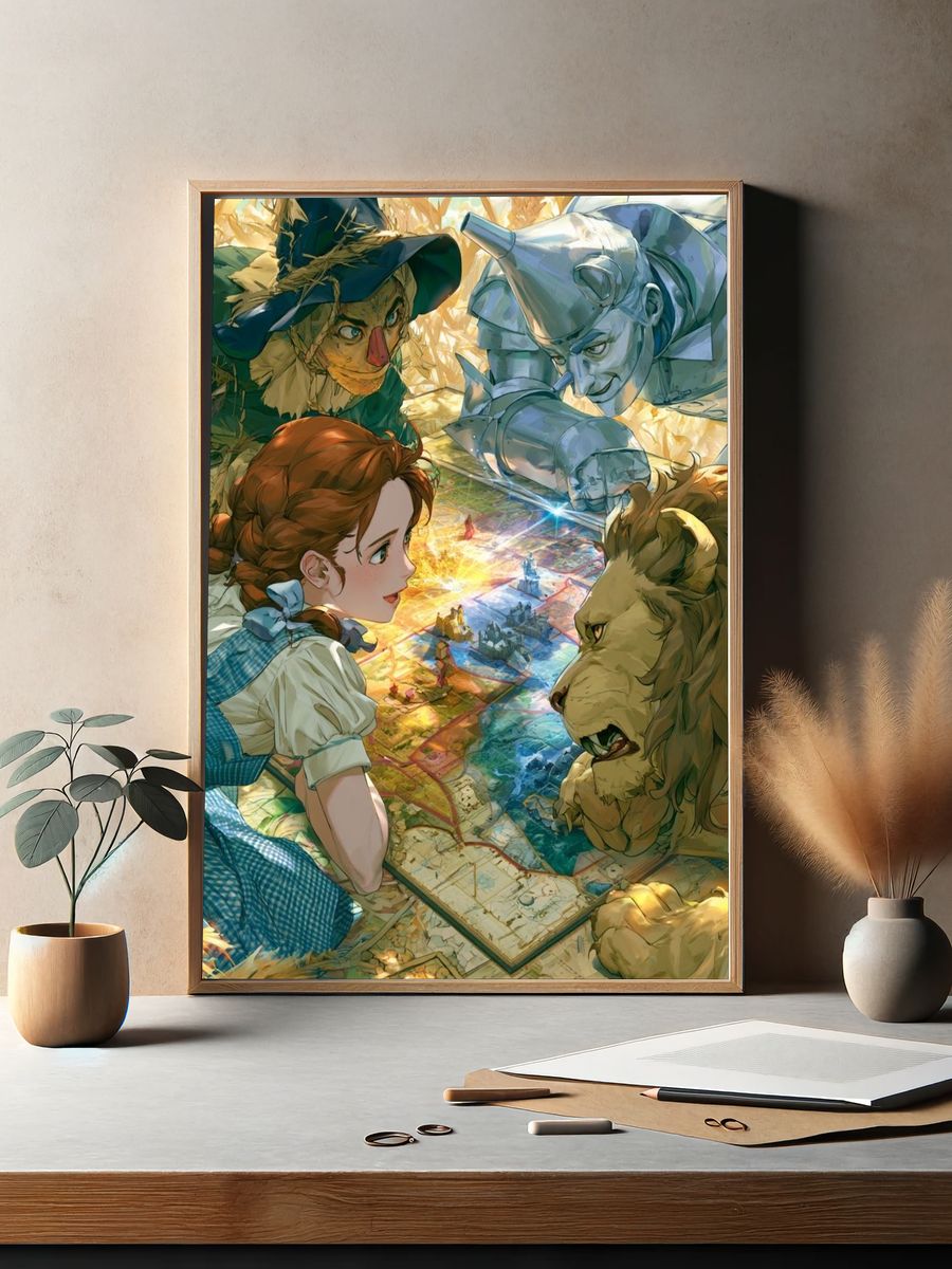 Wizard of Oz Fantasy Illustration Poster. — room view 2