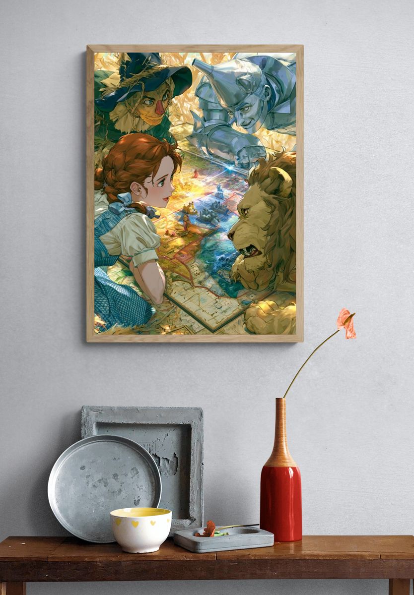 Wizard of Oz Fantasy Illustration Poster. — room view 3