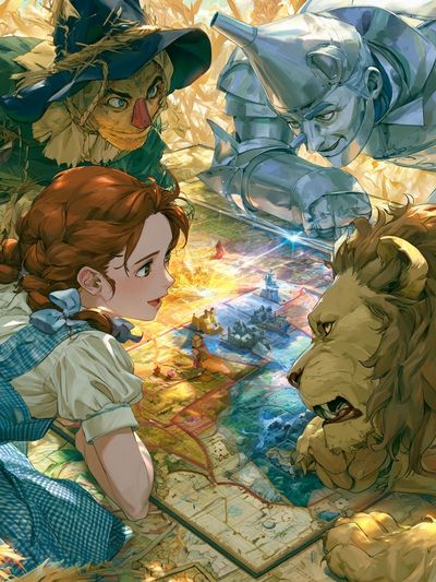 Wizard of Oz Fantasy Illustration Poster.