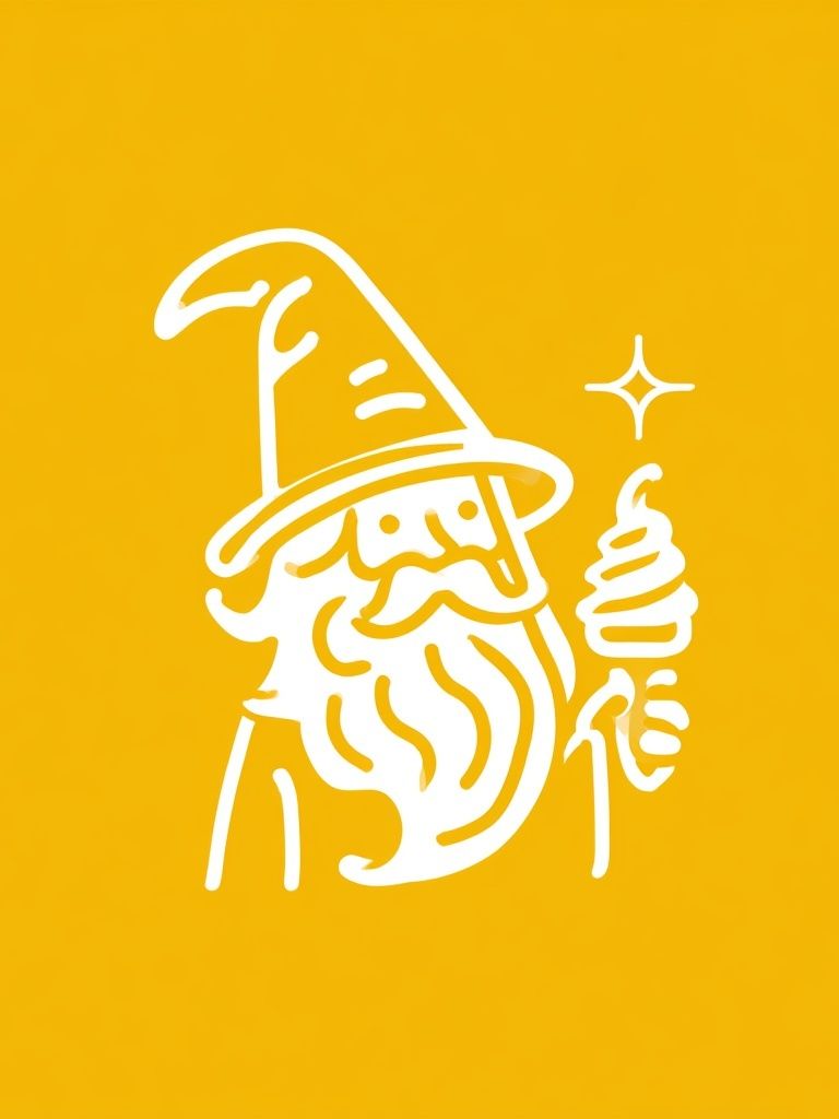 Wizard Line Art Poster. poster — illustration art