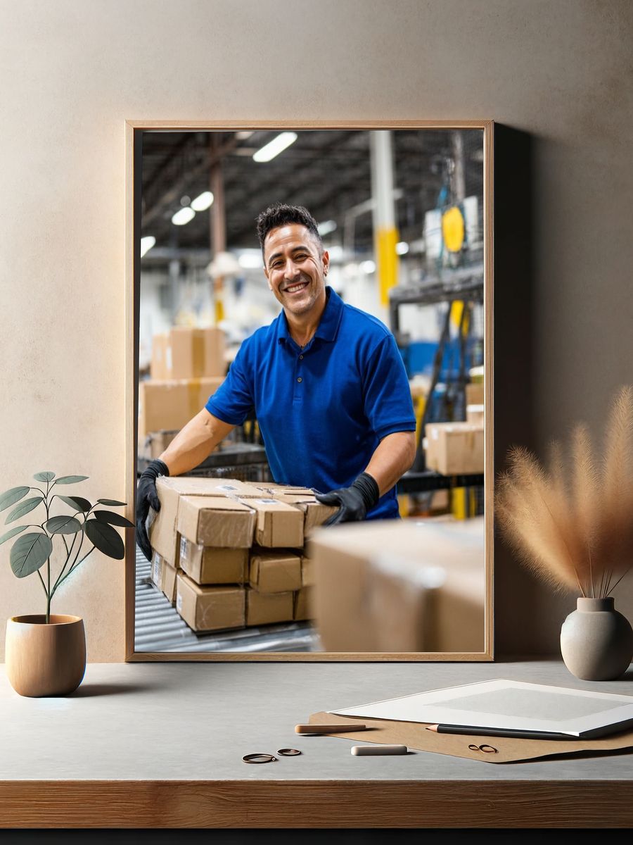 Warehouse Worker — Photography Print. — room view 2