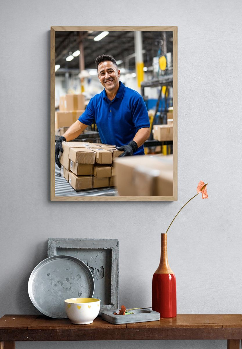 Warehouse Worker — Photography Print. — room view 3