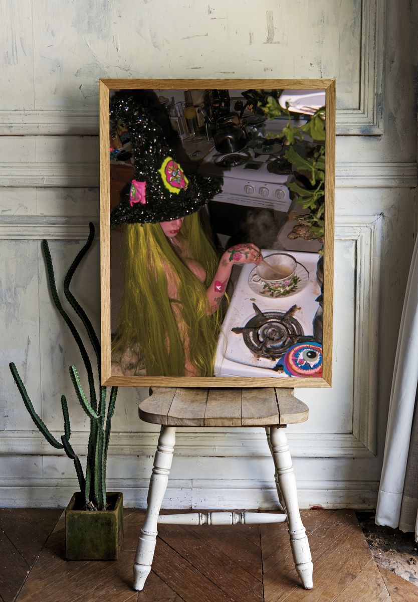 Witchy Kitchen Portrait Poster. — room view 1