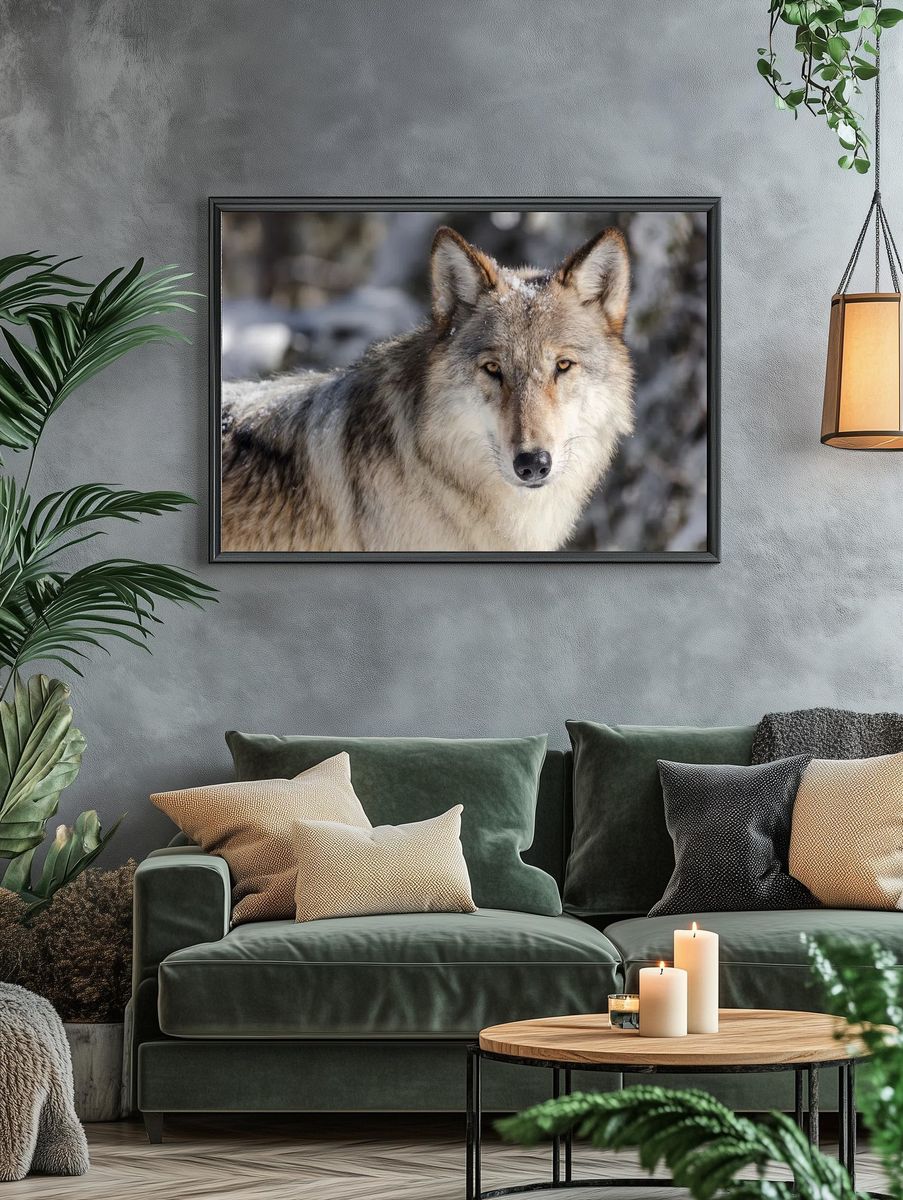 Wolf portrait taken vehicle pullout. — room view 4
