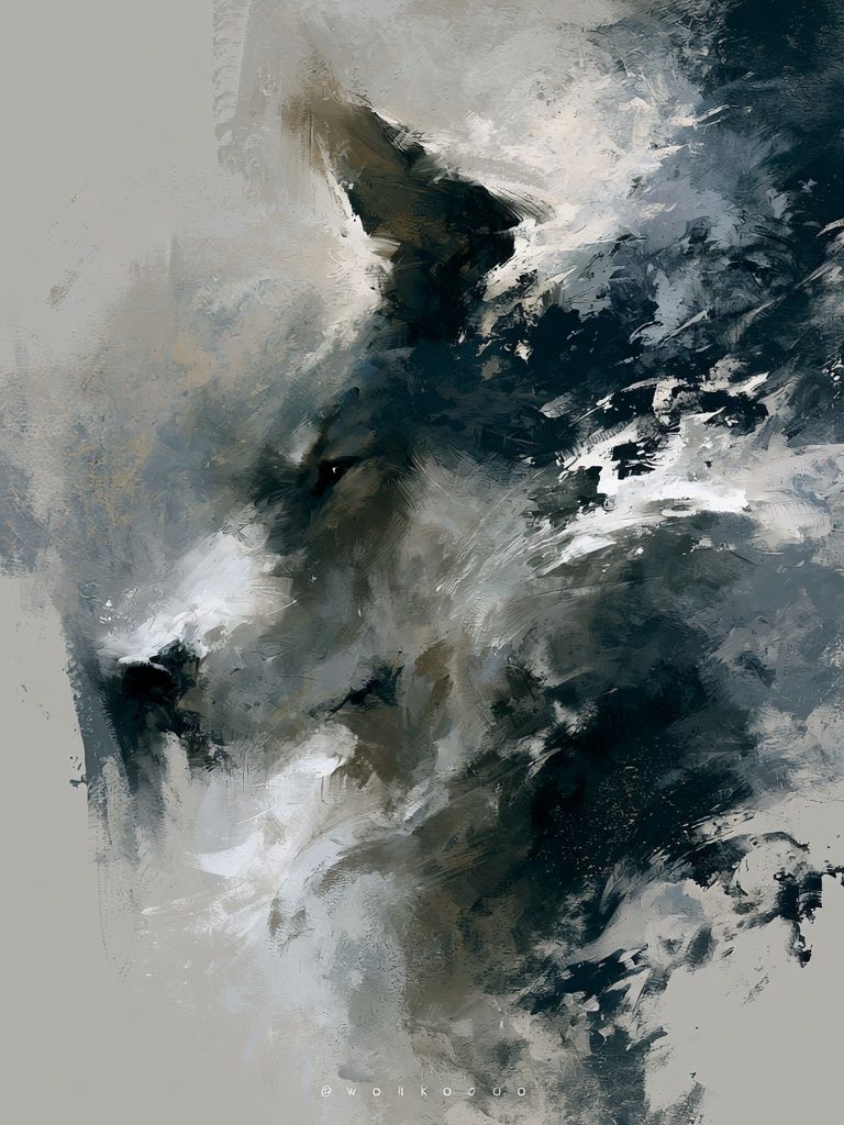 Wolf Spirit Abstract Poster. poster — fine-art art