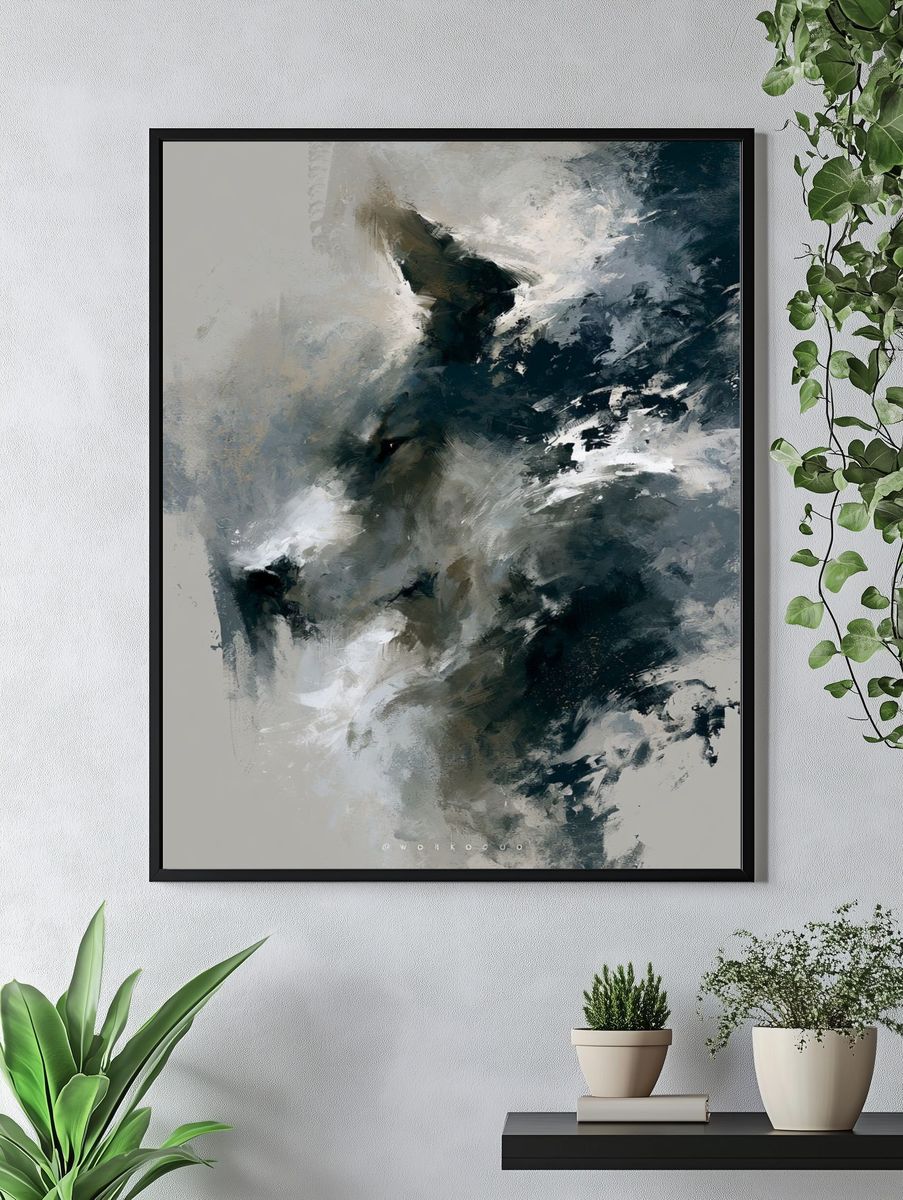 Wolf Spirit Abstract Poster. — room view 4