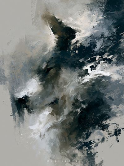 Wolf Spirit Abstract Poster.
