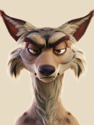 Wolf Portrait Illustration Poster.