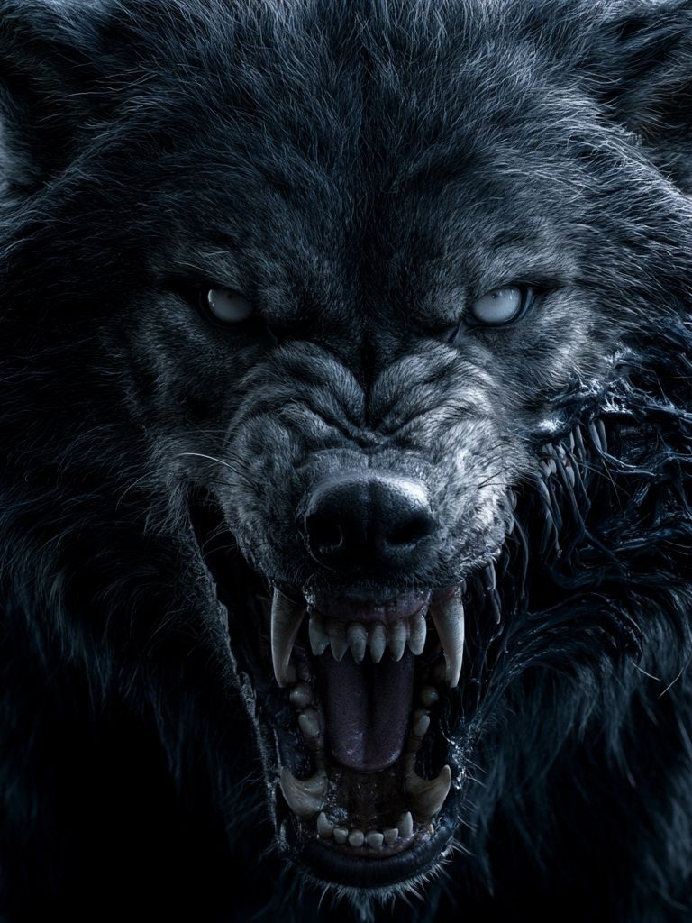 Howling Wolf Portrait Poster. poster — animals art
