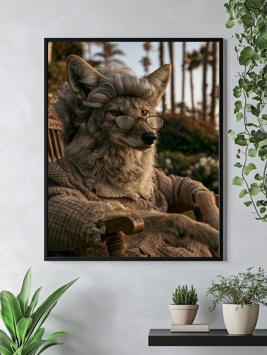 Wolf Portrait Photography Poster. — room view 4