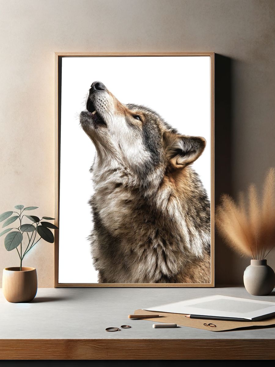 Howling Wolf — Animal Print. — room view 2
